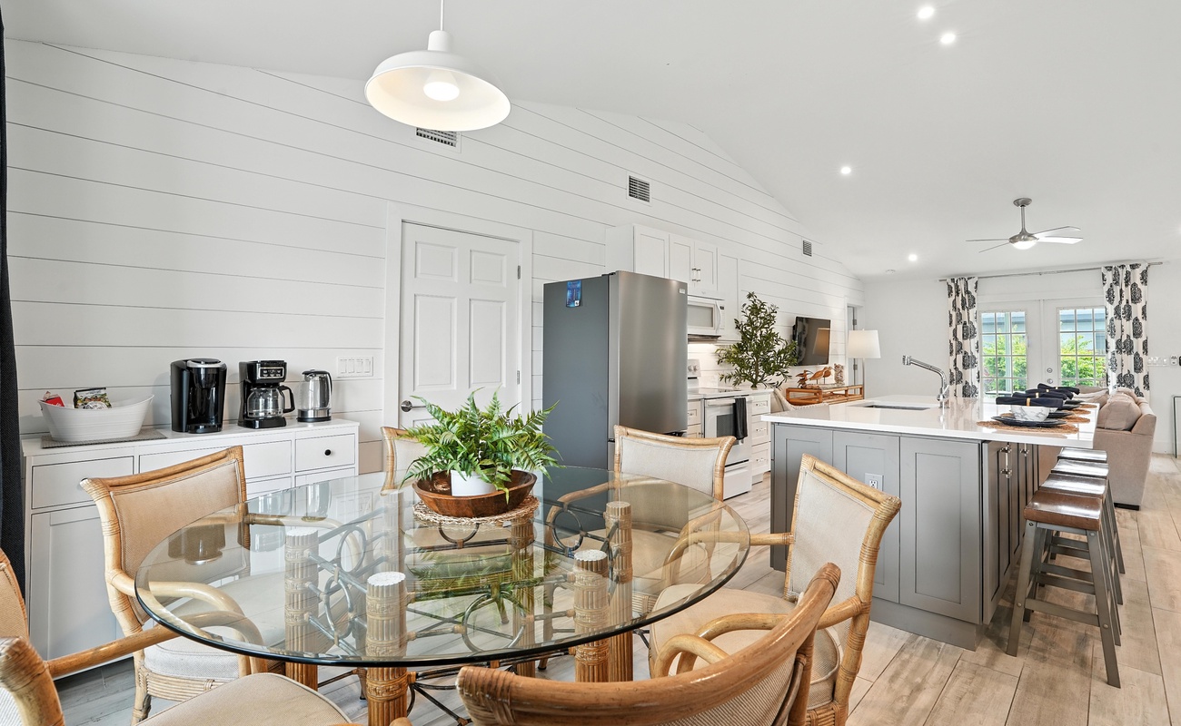 Wake up to sunlight, coffee, and good company.