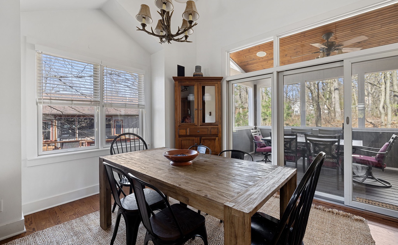 Multiple dining areas are ideal for entertaining extended family & guests.