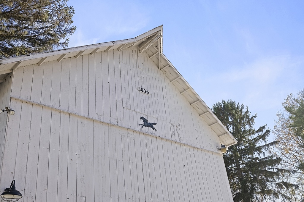 A glimpse of Berrywood Farm’s 1836 barn.