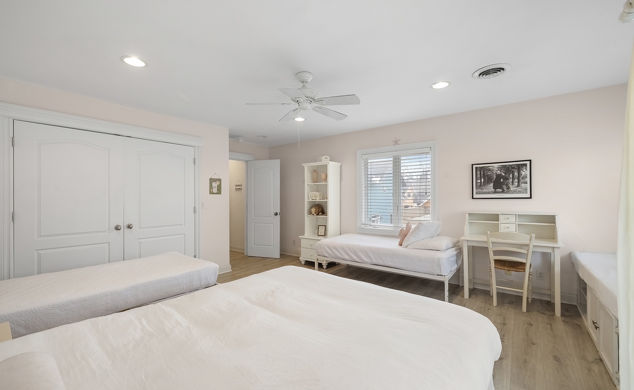 Wind down together with room to sleep and recharge.