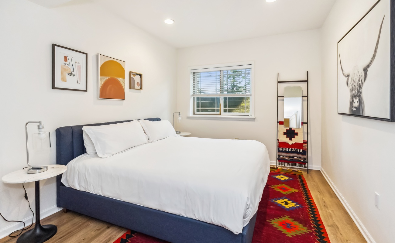 Bedroom 4 is on the lower level & has a king-size bed.