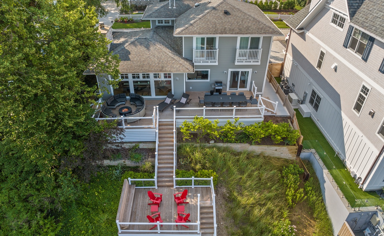 There is plenty of room for outdoor living & enjoying the lake views.