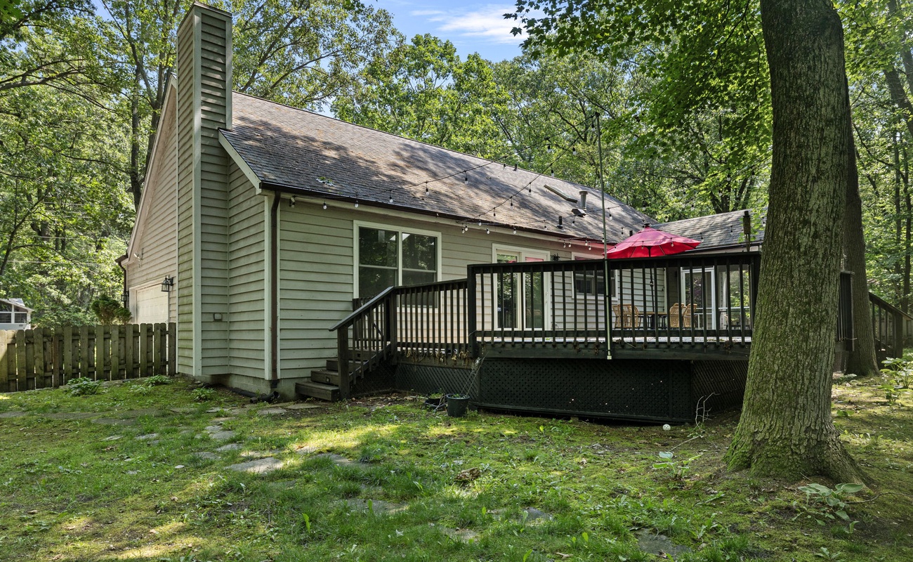 Chillin' on the deck with nature as our backdrop!