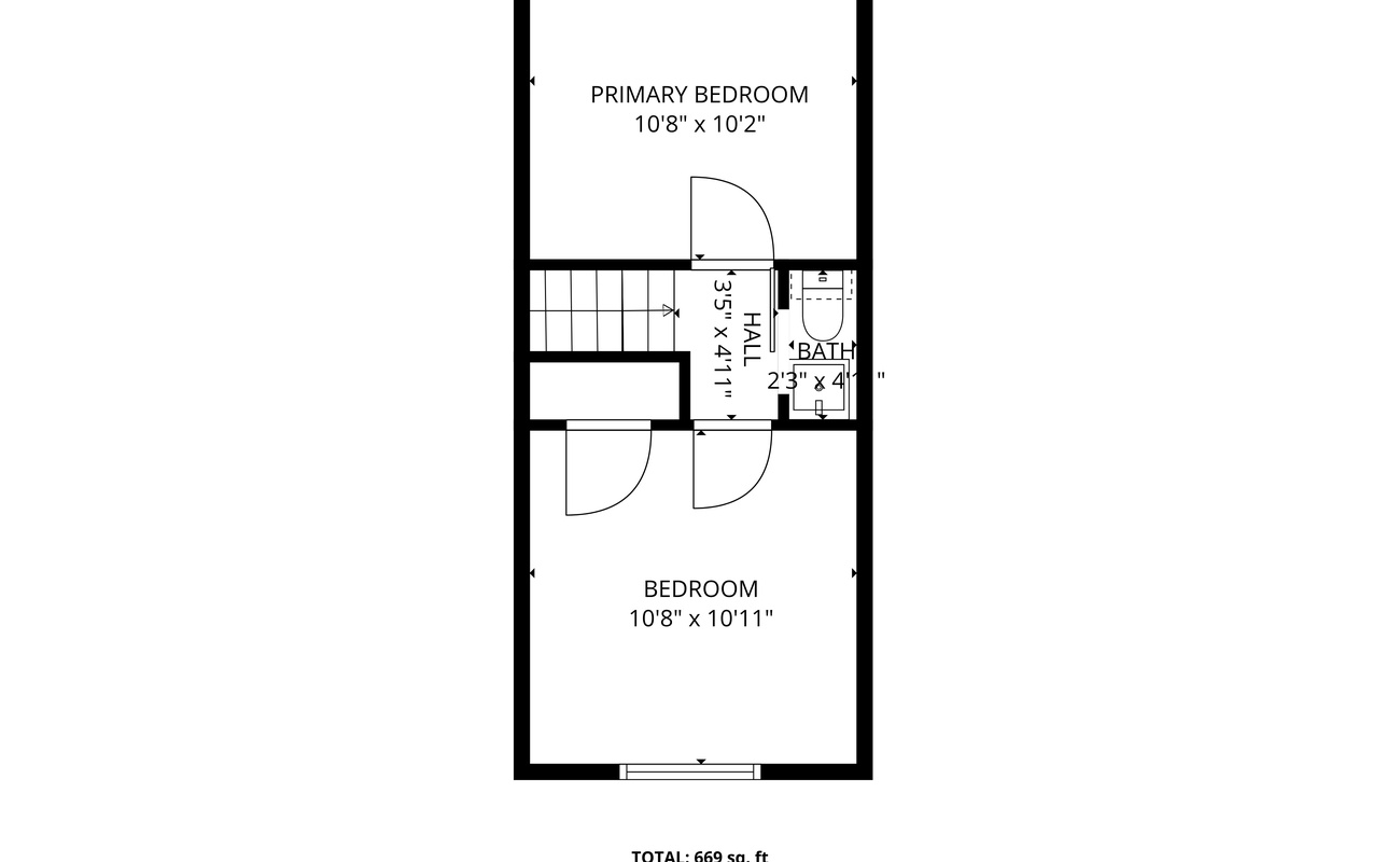 Leila's Chalet 2nd Floor Layout.