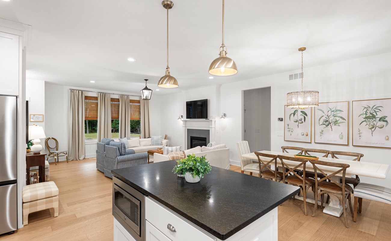 Gather, dine, and unwind in luminous comfort.