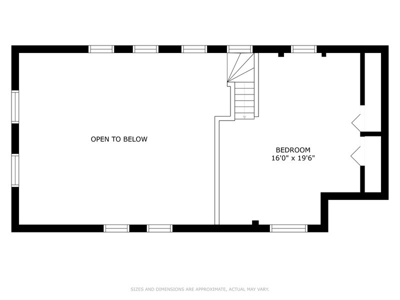 The Songbird's upstairs floorplan.