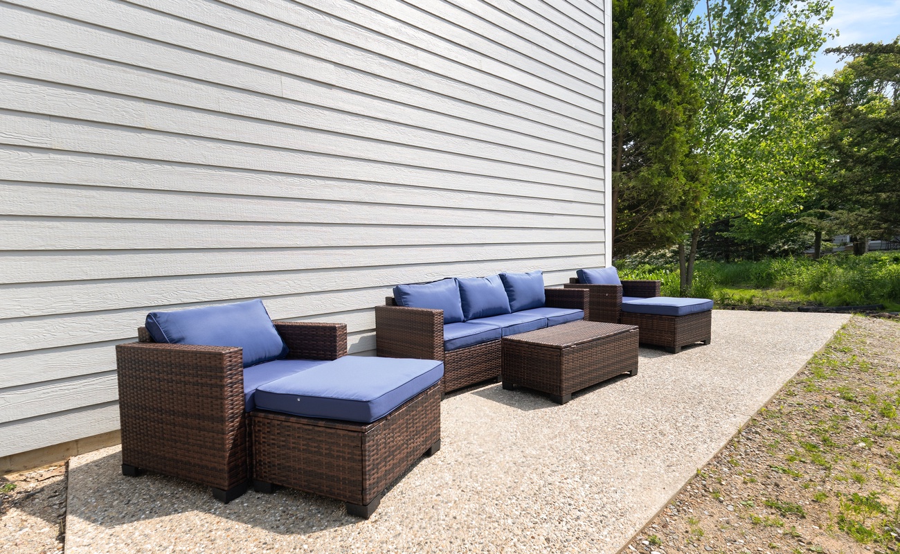 Chic outdoor seating made for lazy afternoons and breezy nights.