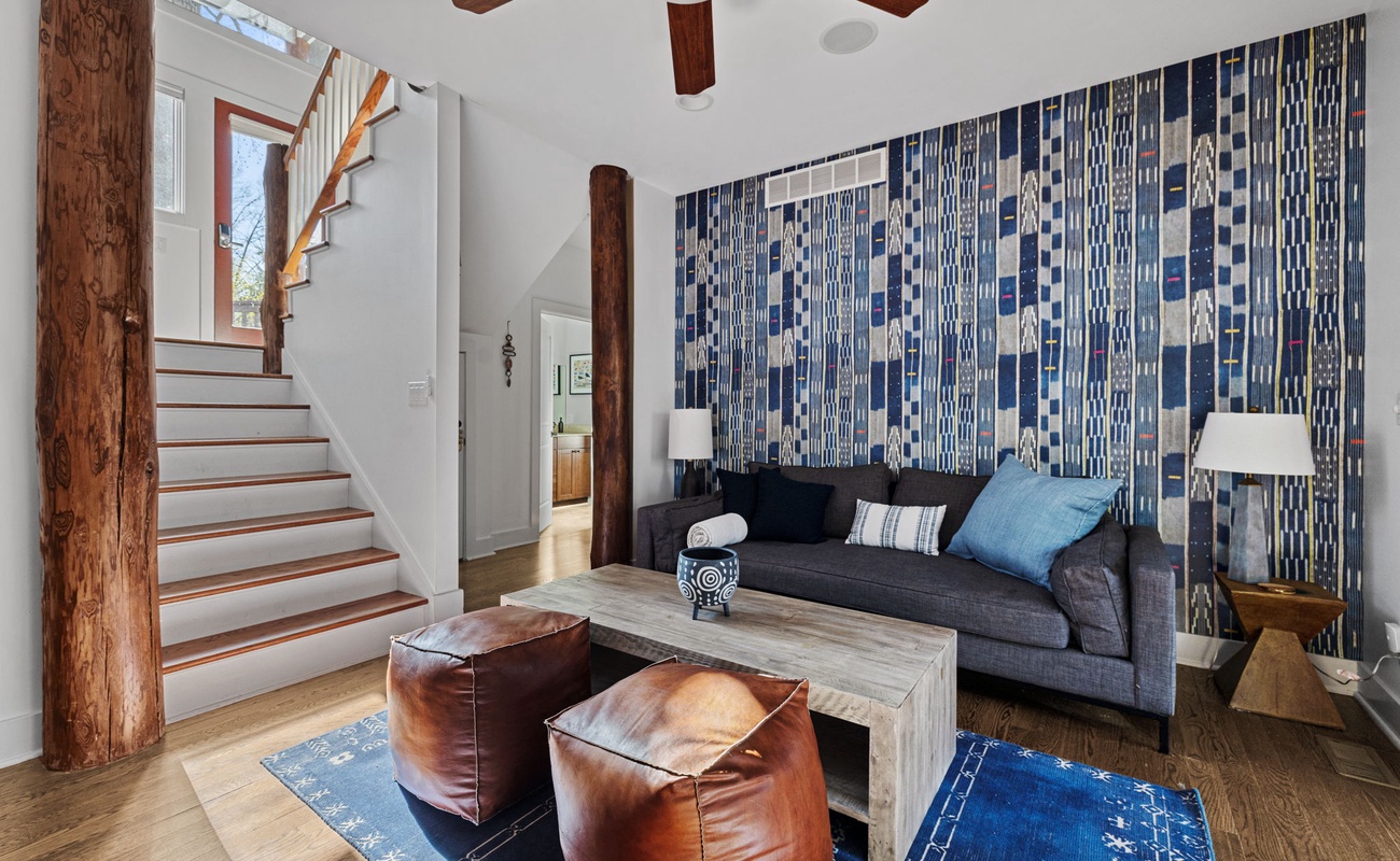 A second living area downstairs is a great spot to kick back and relax.