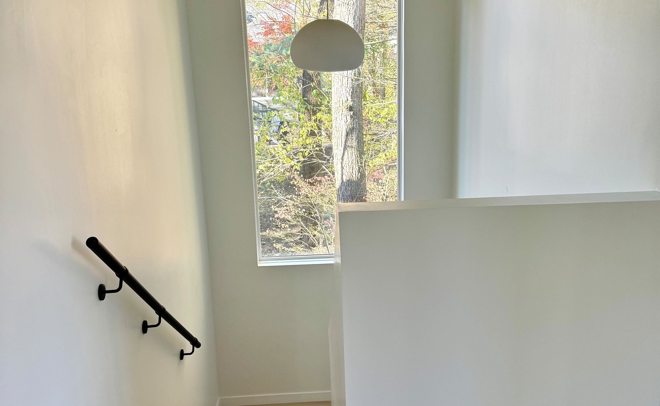 A striking display of the homes simplicity and modern interior.