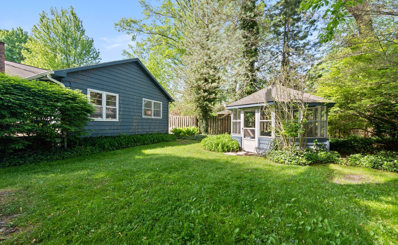 Feel like you’re entering another world when you step into the rustic gazebo.