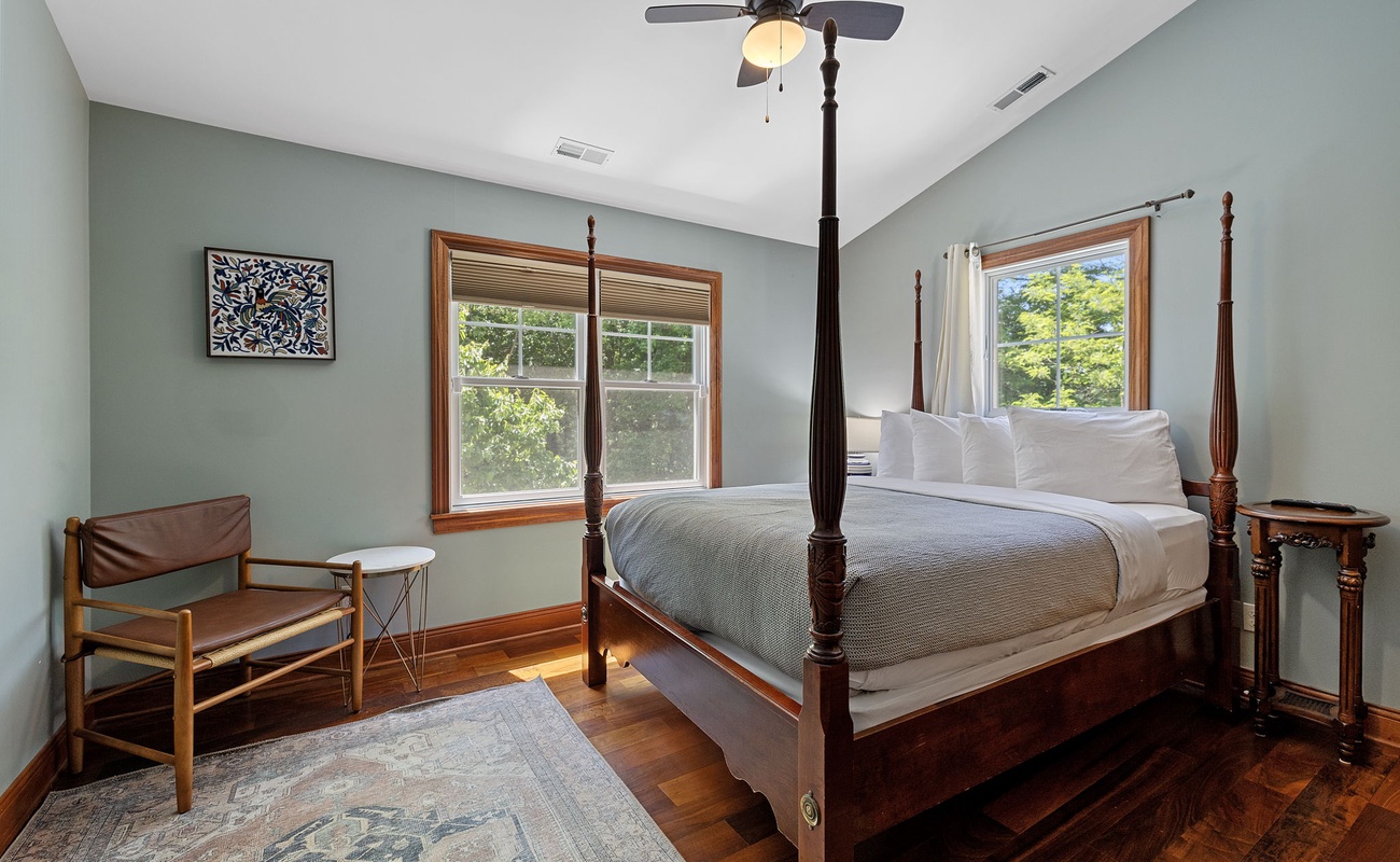 Bedroom 4 is on the upper level & has a queen-size bed