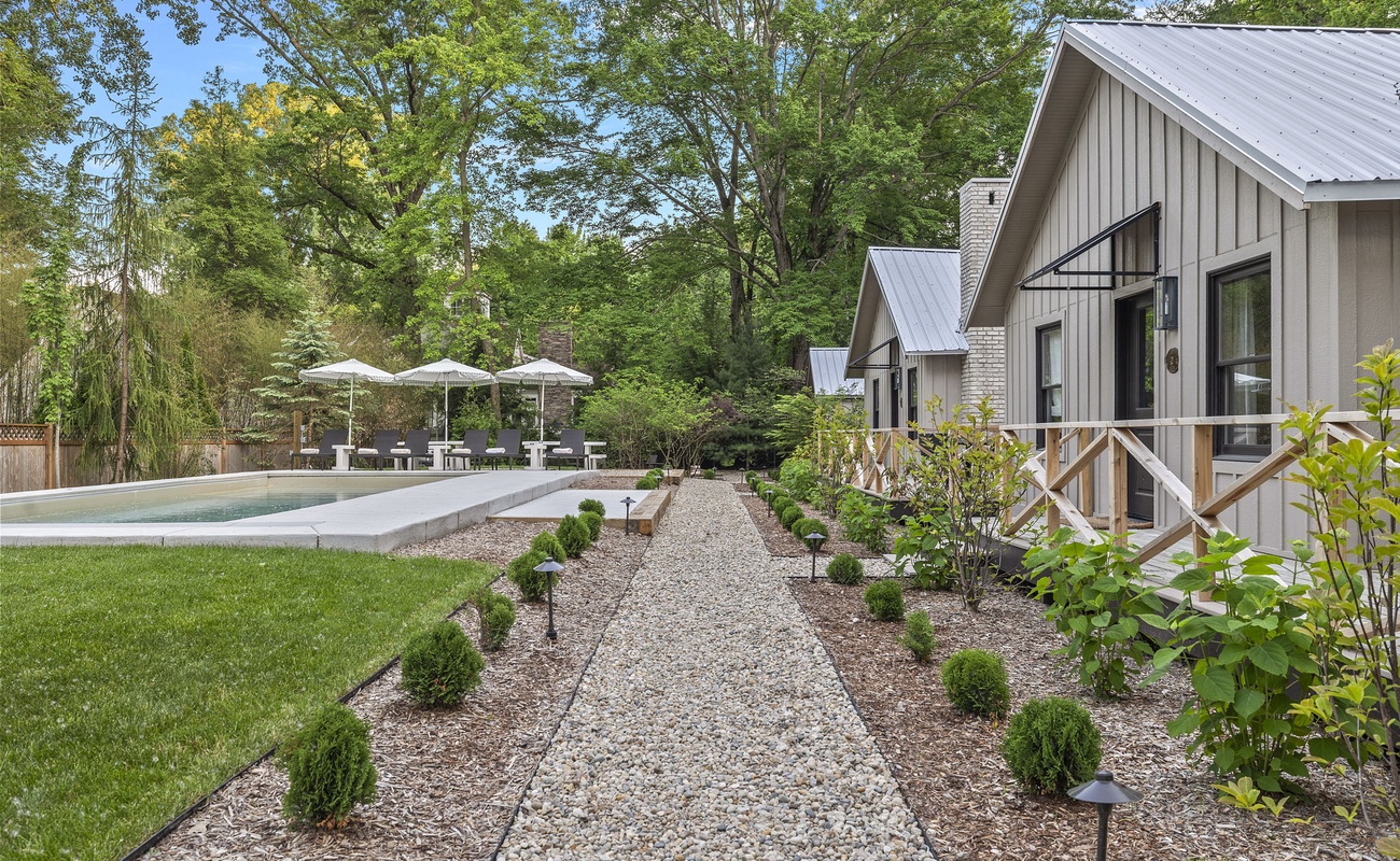 Nestled in the woods, away from it all.