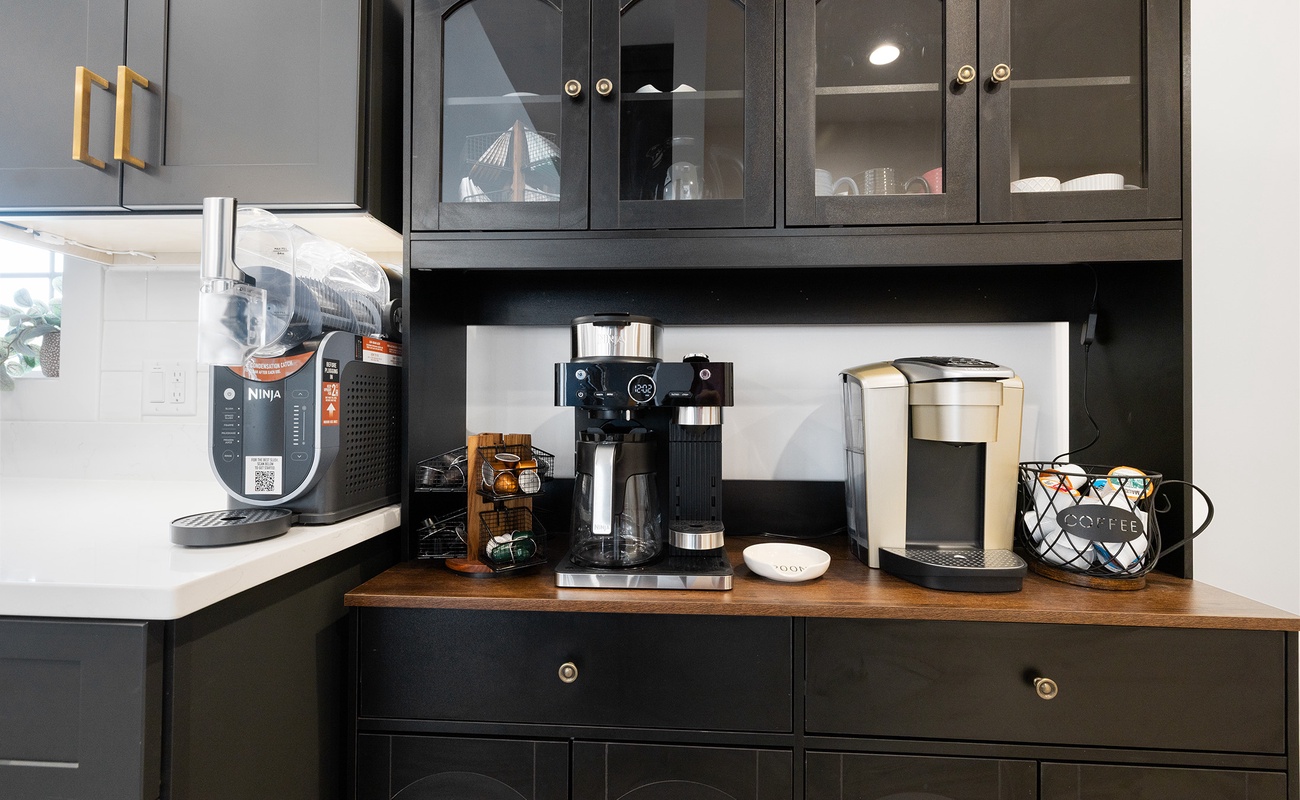 A cozy spot to craft lattes cappuccinos or your favorite morning brew.