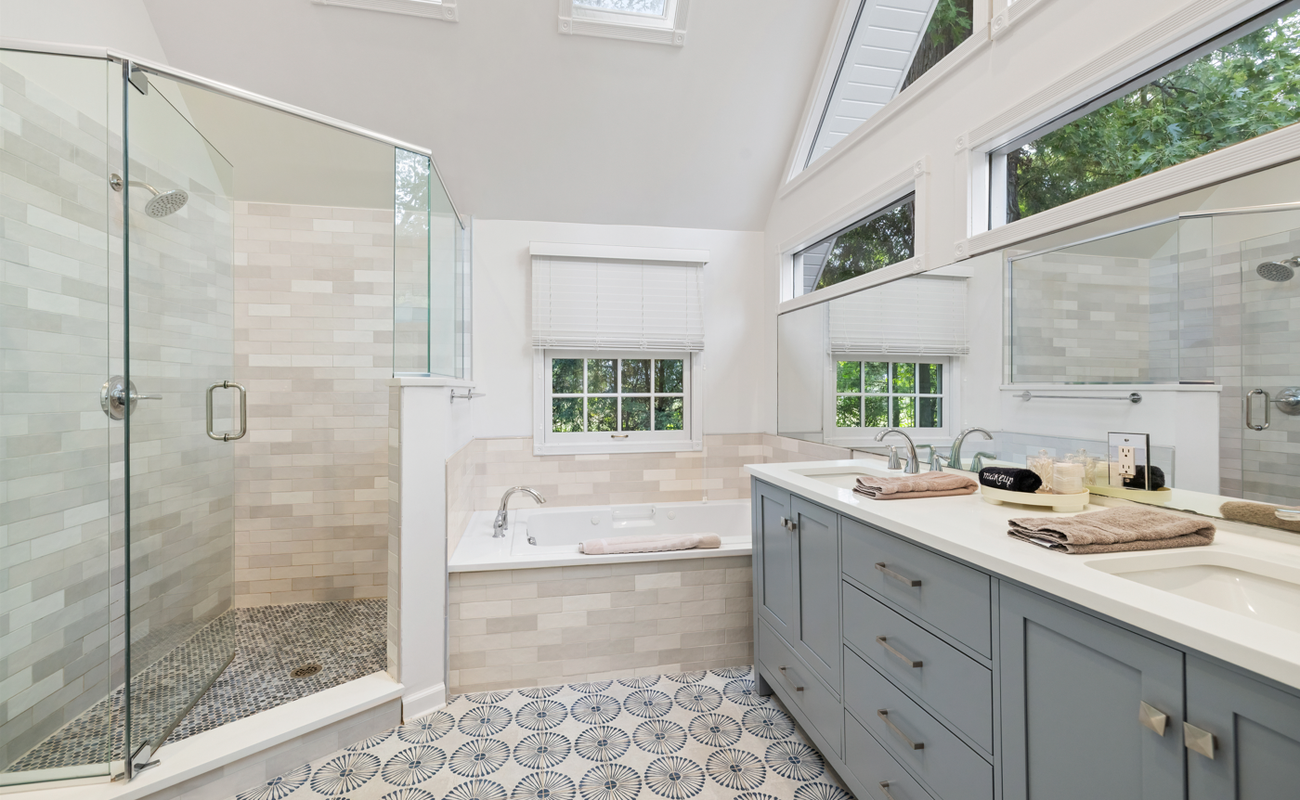 The main ensuite bath is a relaxing sanctuary.