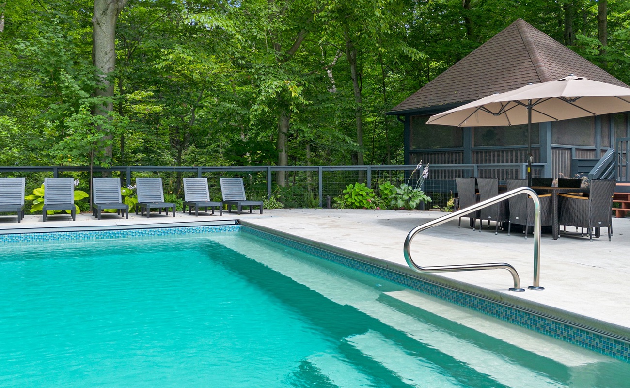 Our backyard: where the water's cool and the vibes are warm.