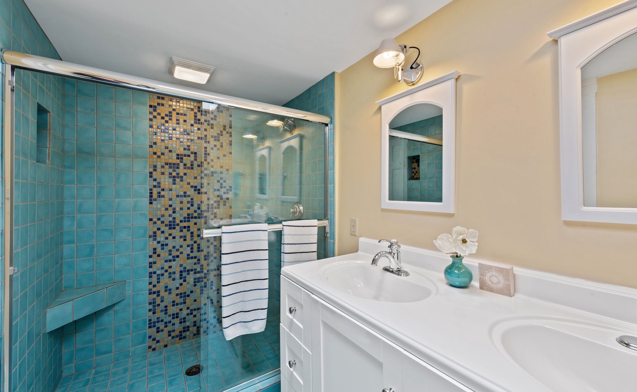 A second bathroom keeps the morning and evening routines on schedule.