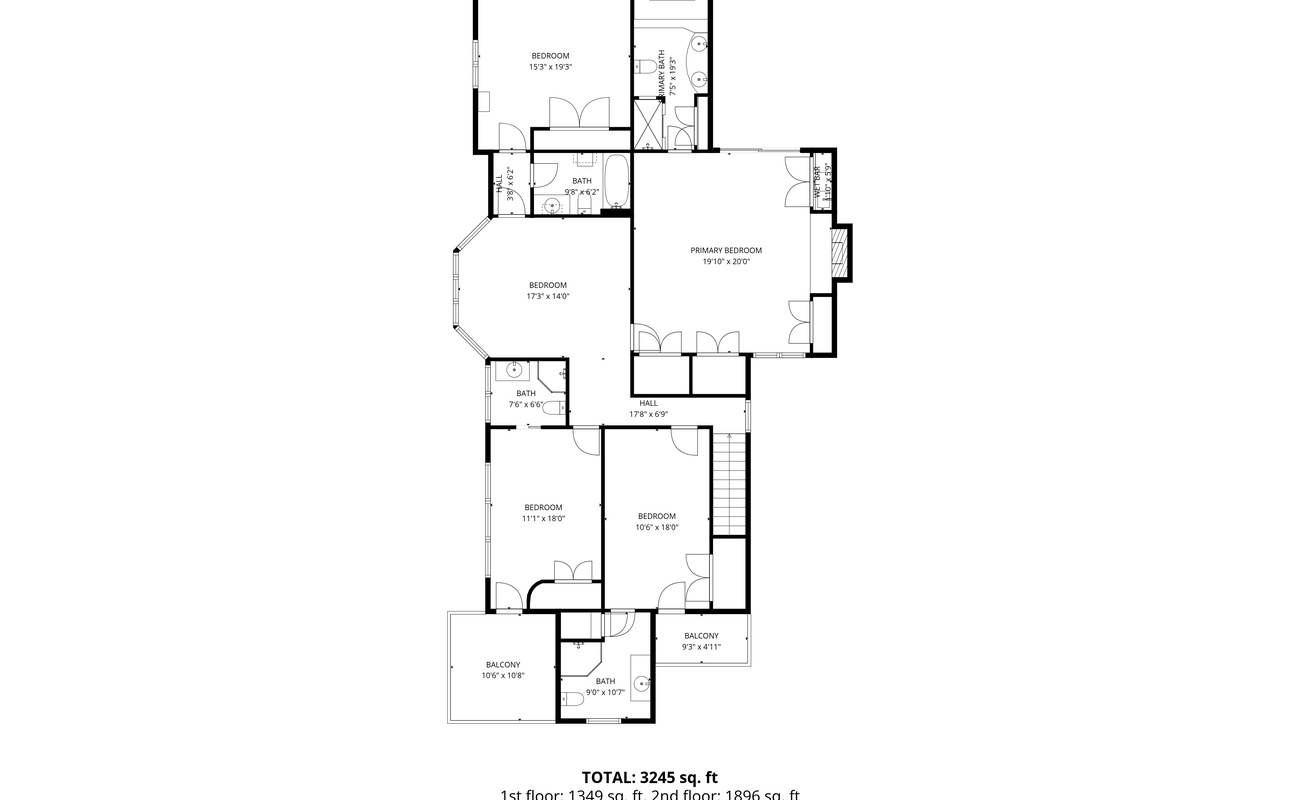 Sanctuary at Beachwalk 2nd Floor Layout.