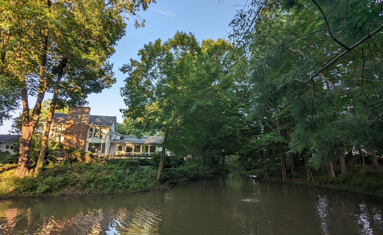 Relax by the creek and enjoy peaceful, wooded water views at Berrywood Farm.