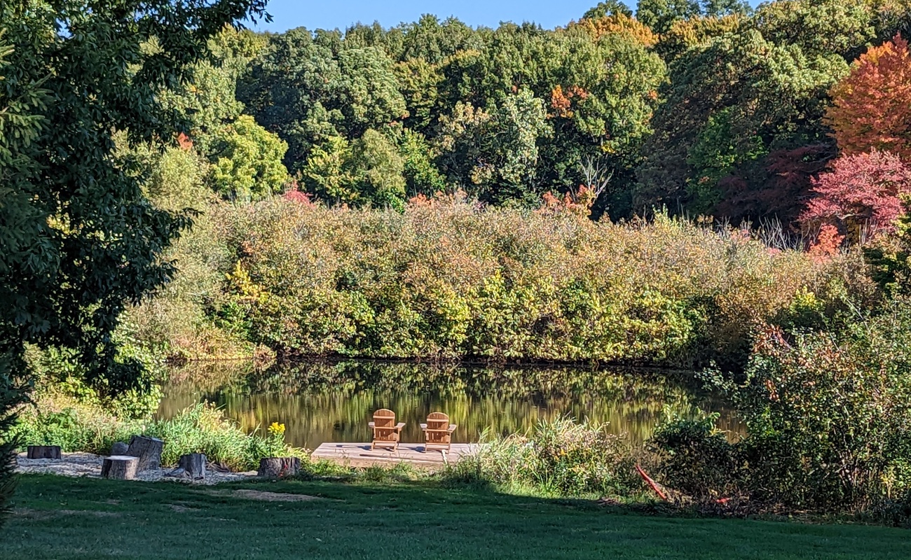 This 15-acre farm has a fully stocked pond.