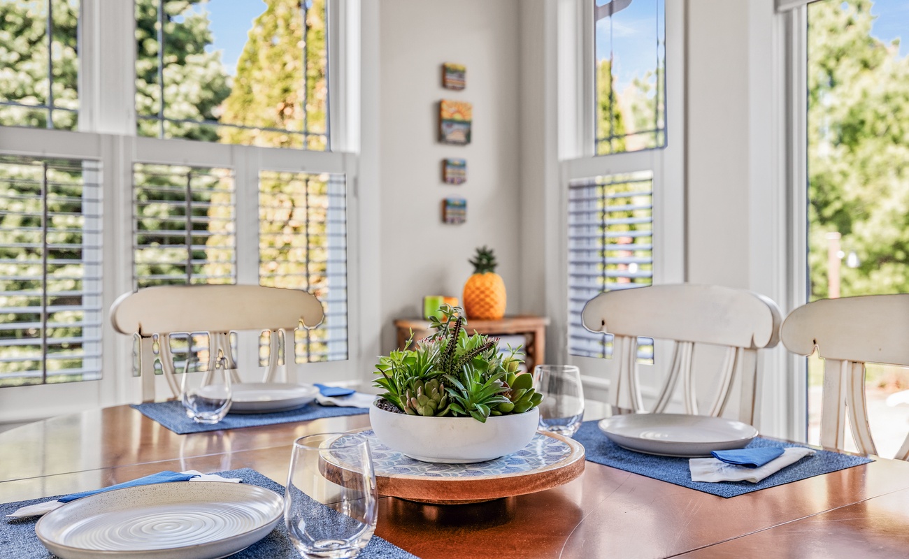 Gather, laugh, and connect around this sunlit family table.