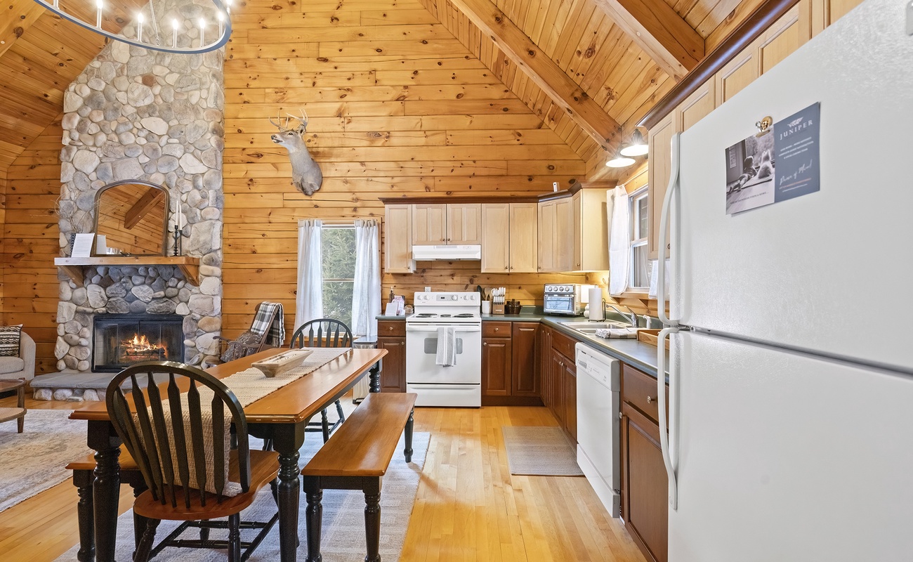 There's nothing like dining by the fireplace.