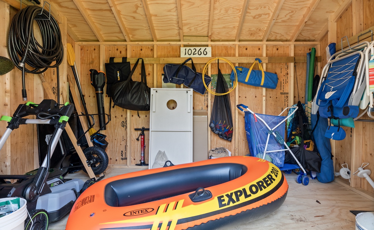 We have a shed full of fun supplies for guest use.