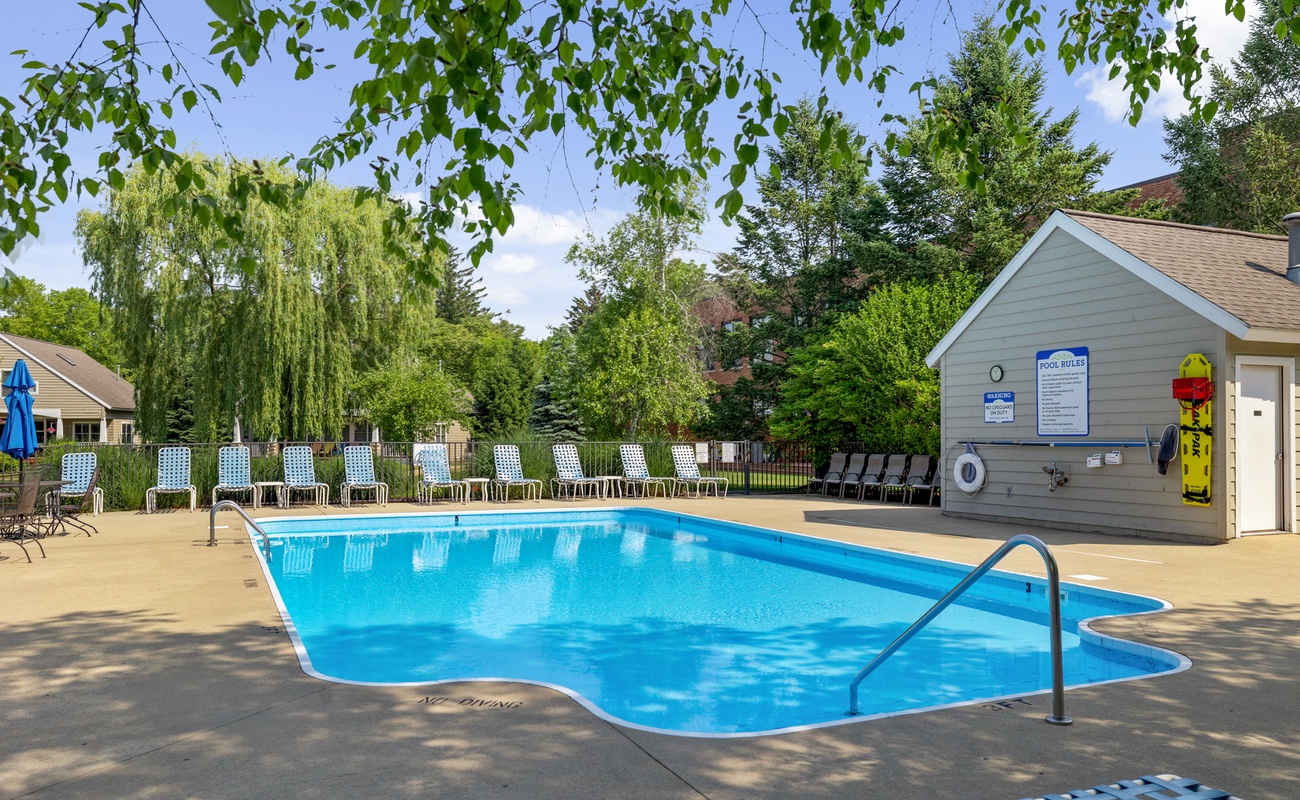 Families always love spending time at the community pool.