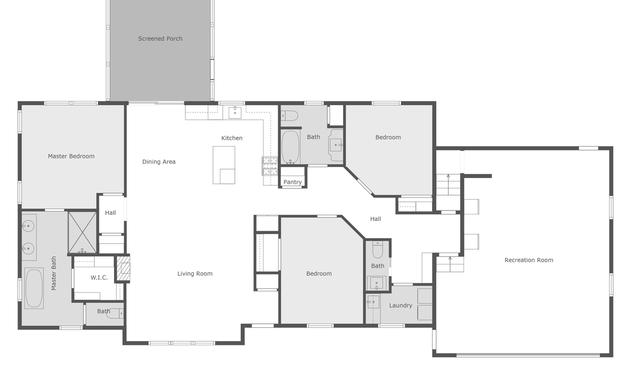 Blue Hill Cottage's First Floor Layout