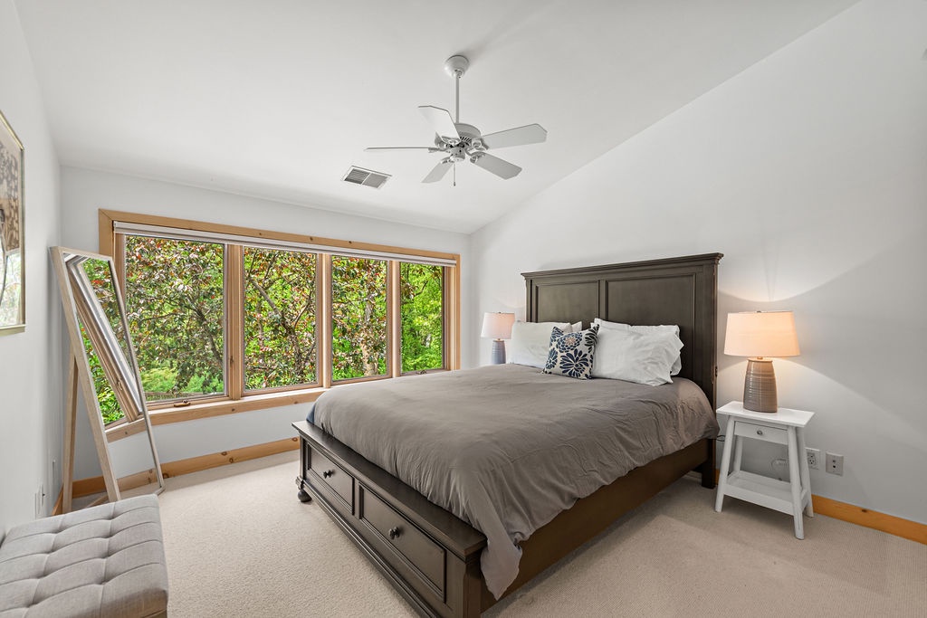 Bedroom 3 is on the upper level & has a queen-size bed.