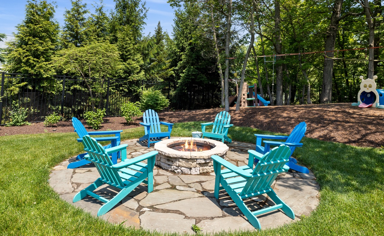 Get cozy and gather around the fire pit with some marshmallows or just to chat.