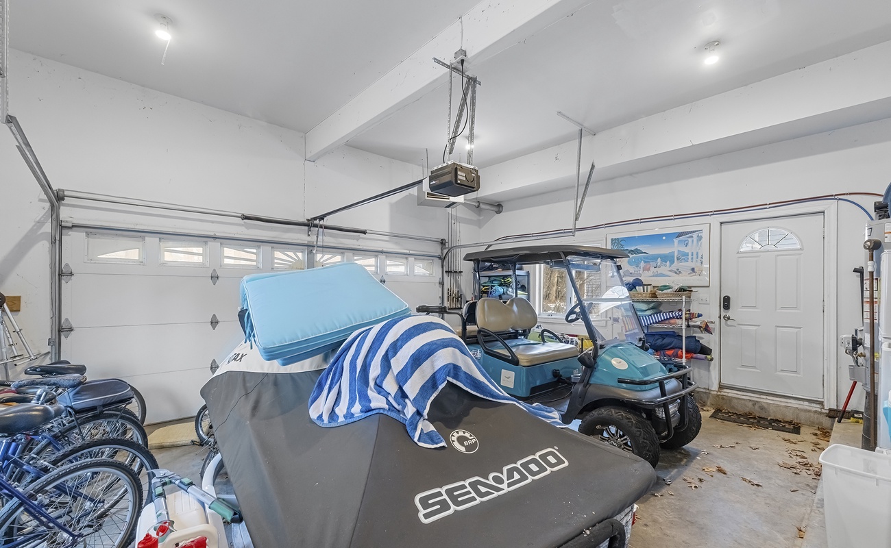 Gear up for beach days with space for bikes, toys, and lake gear.