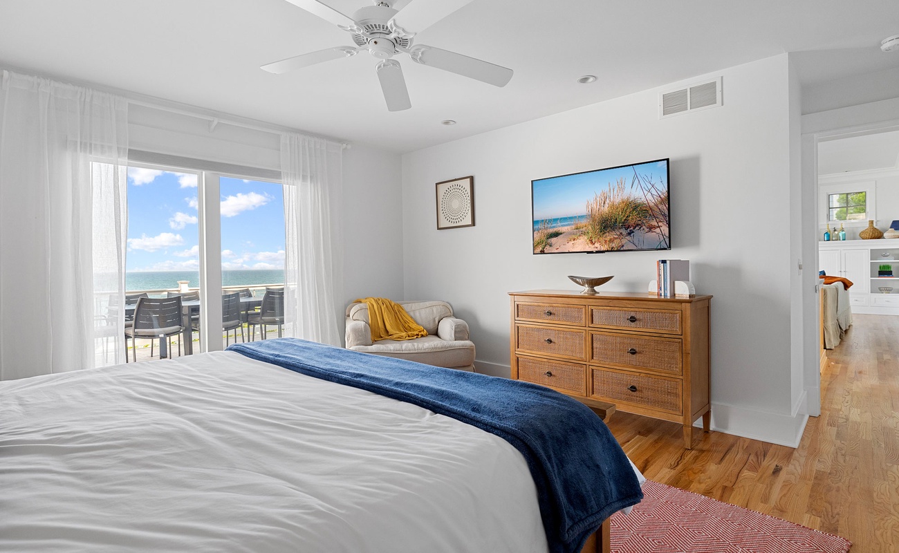 Stream a movie before the sound of waves lulls you off to sleep.