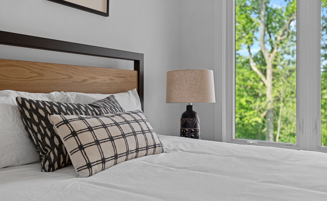 A simple setup for a peaceful night's sleep.