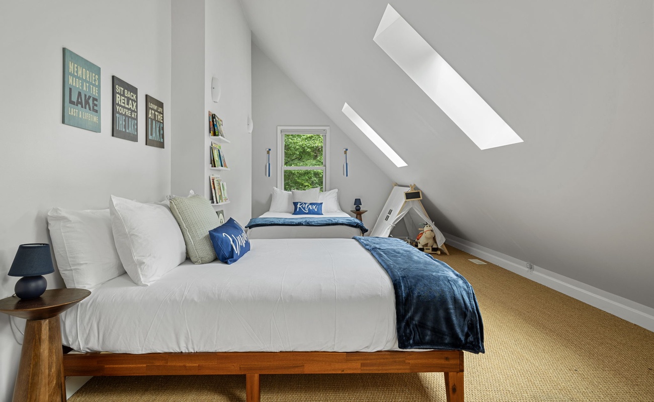 Bedroom 4 is on the upper level & has a 2 full-size beds.