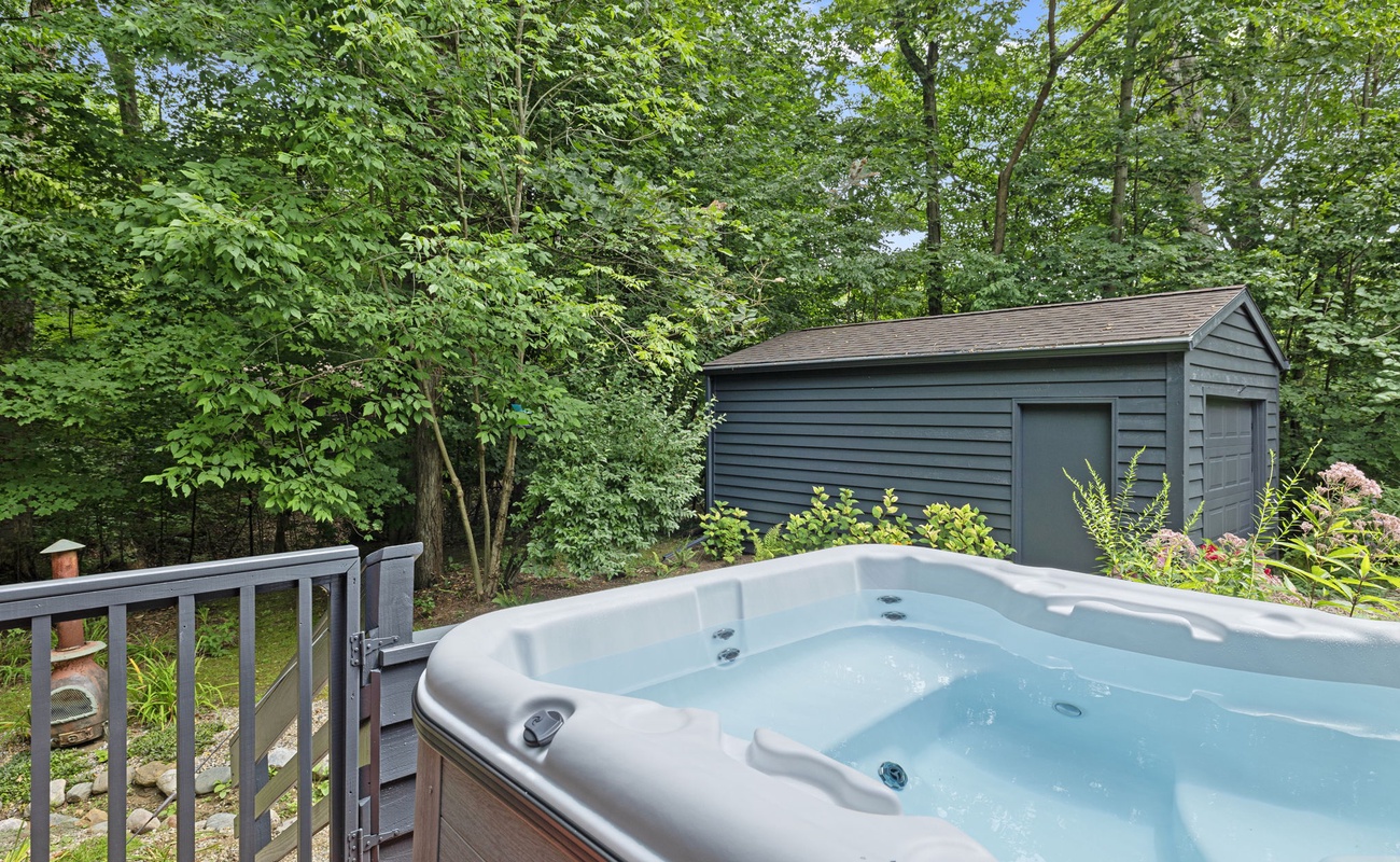 Backyard retreat: Where the hot tub is always bubbling and the views are always green