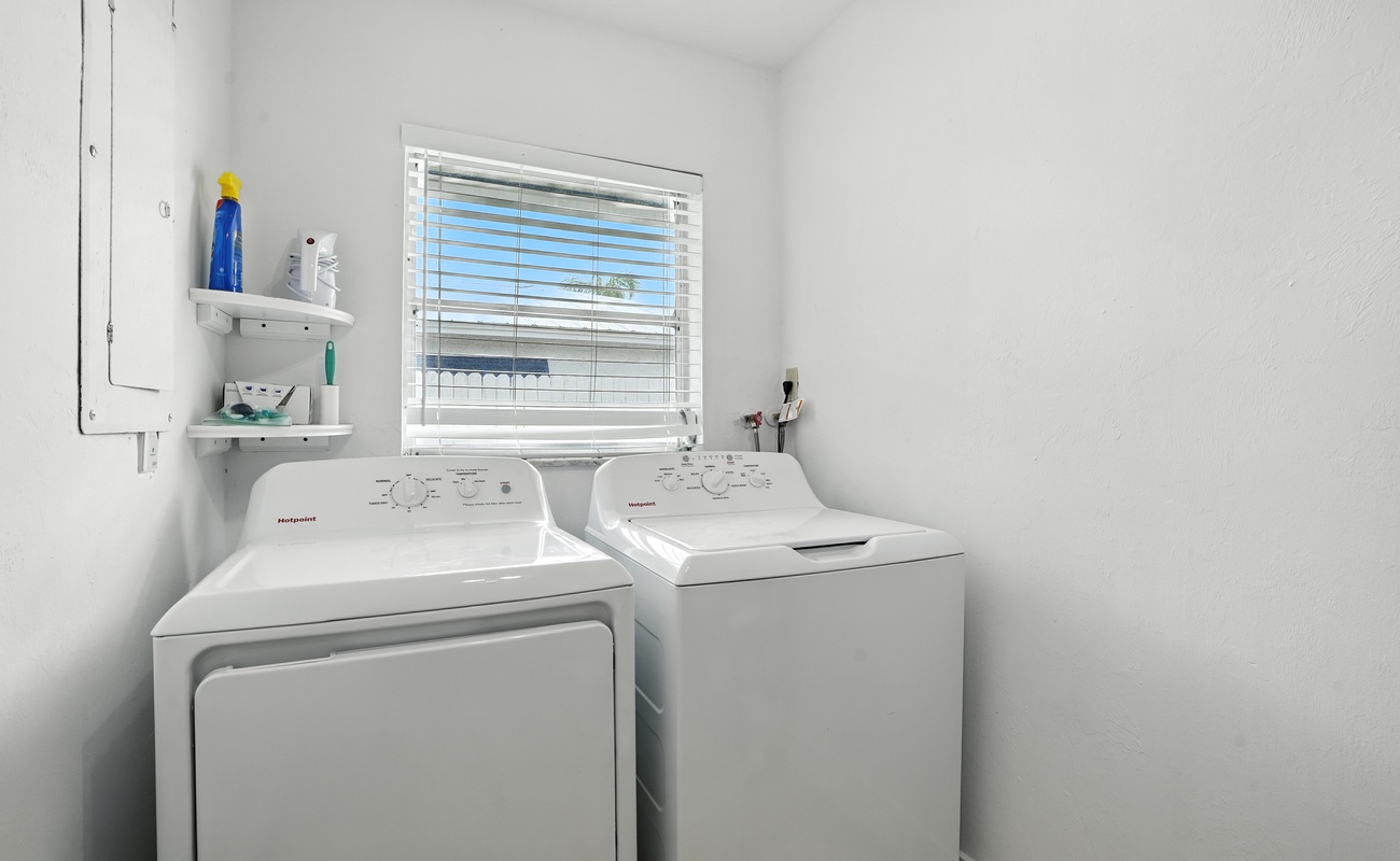 Tackle laundry with ease in this bright utility space.
