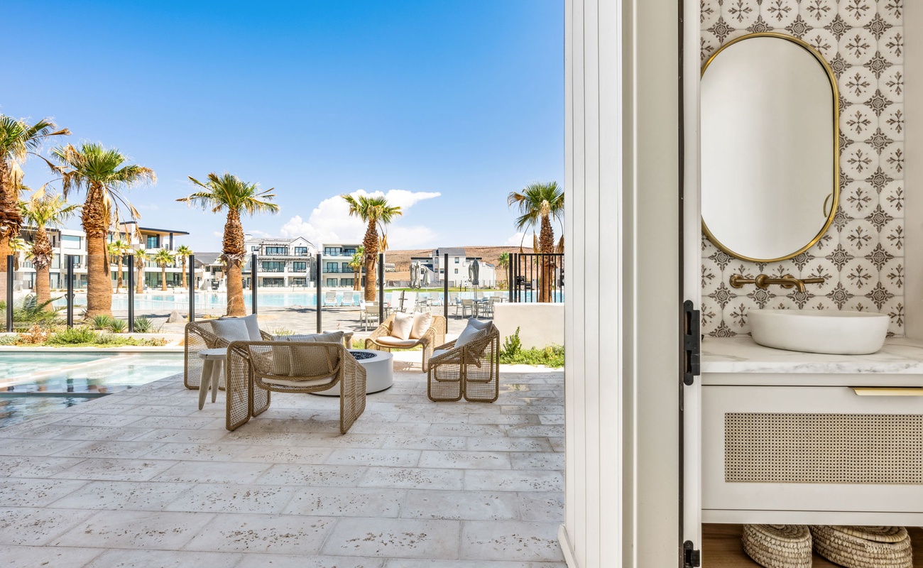 Bathroom off the Back Patio