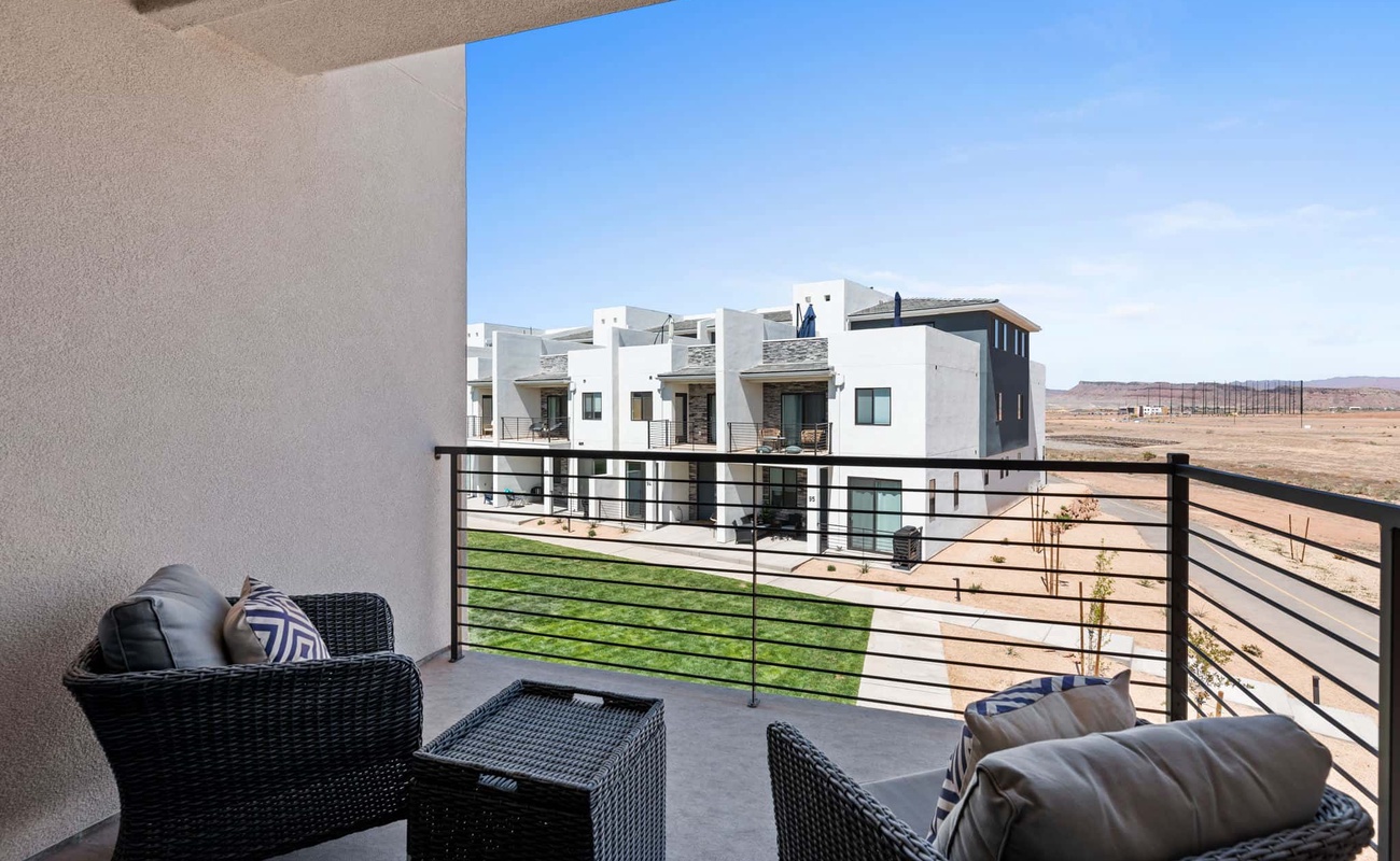 Balcony Overlooking Grass Area