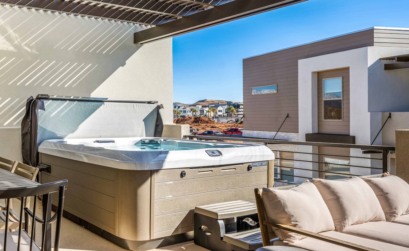 Upper Deck with Private Hot Tub and Fireplace