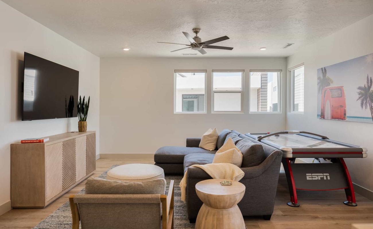 Loft Area and Air Hockey Table