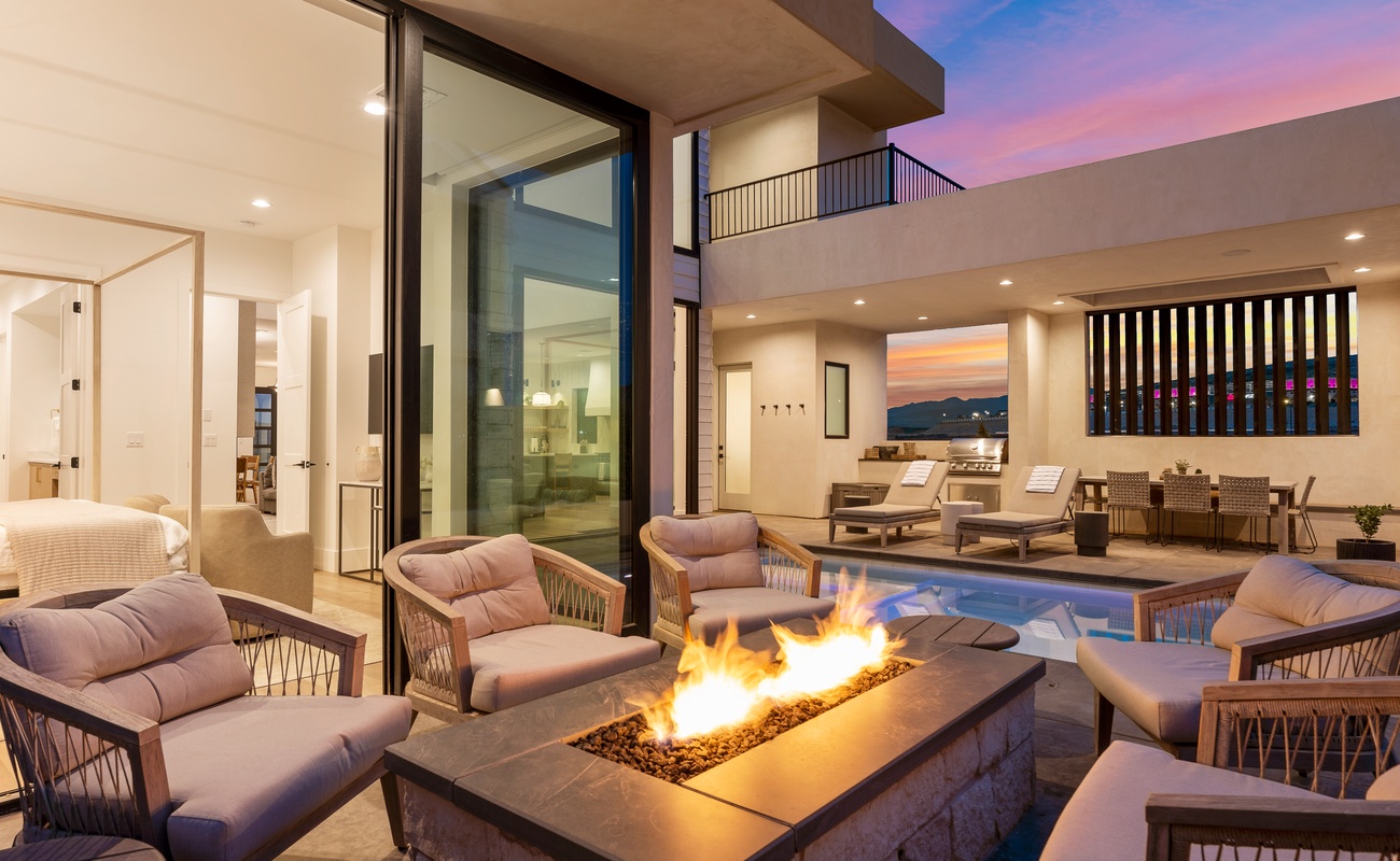 Fire Table Near Private Pool