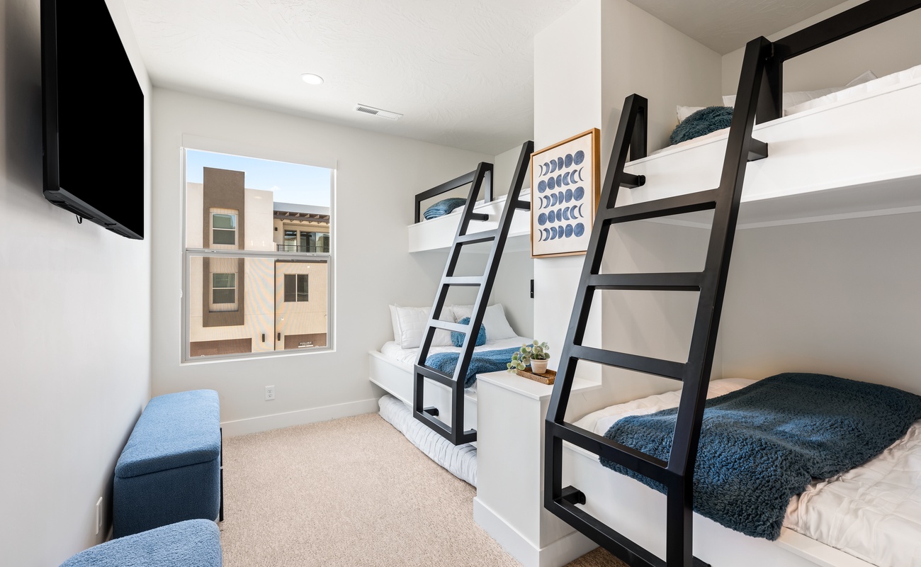 2 Twin/Double Bunks, 1 Twin Trundle