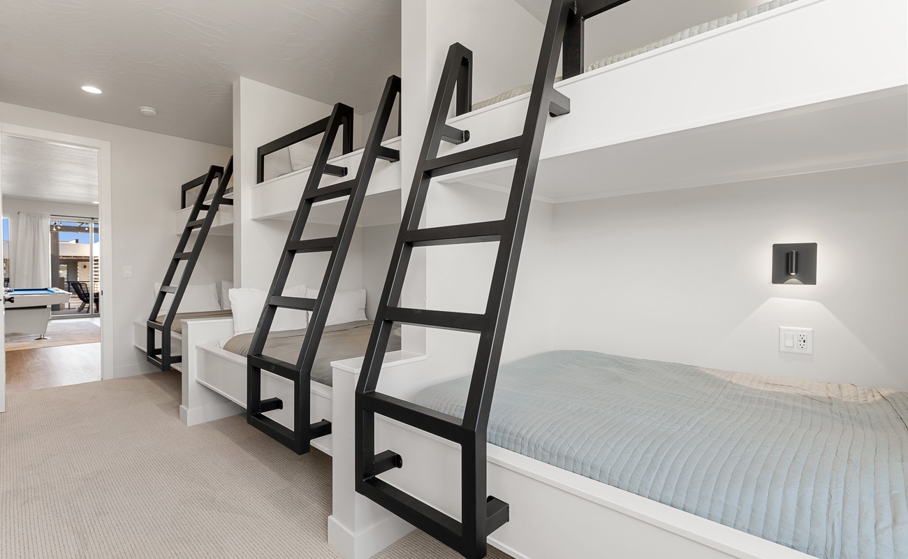 3 Sets of Twins over Double Bunk Beds