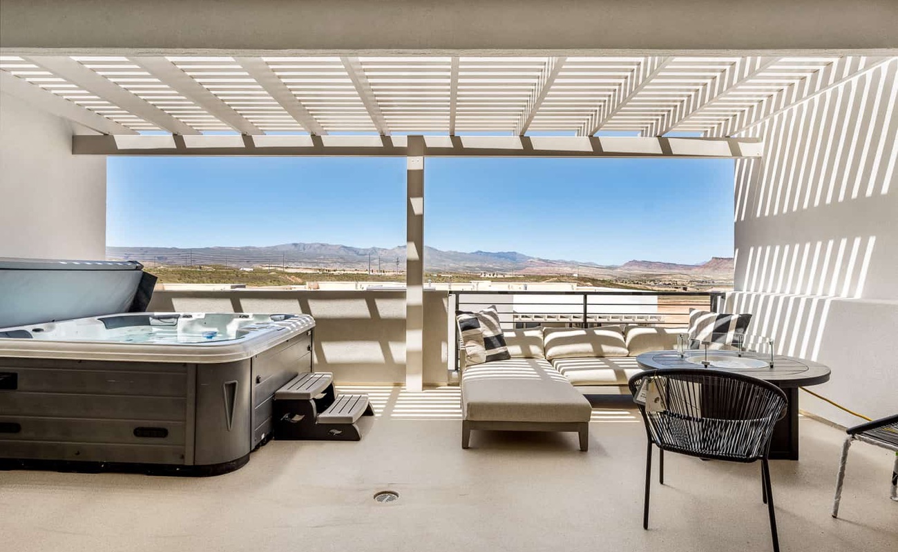 Private Hot Tub and Patio Seating