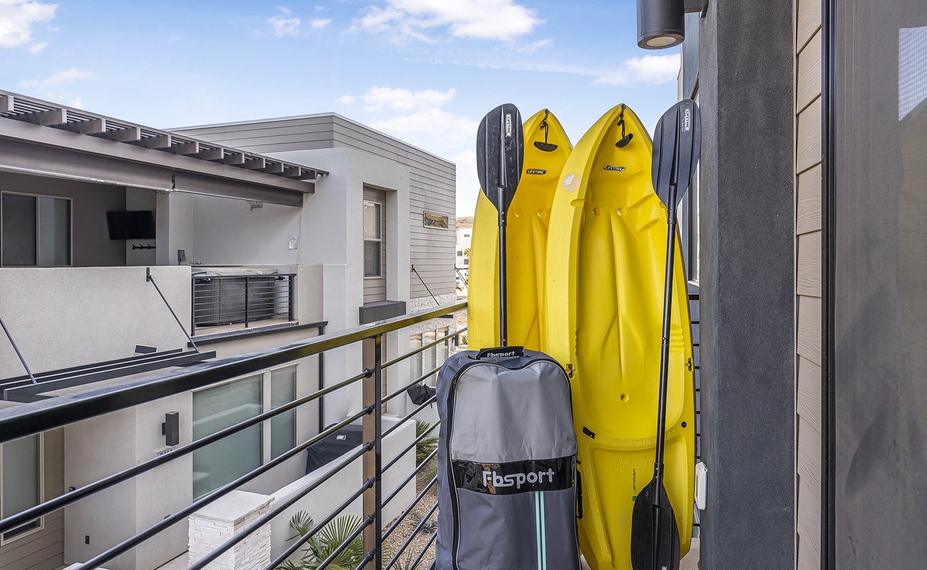 Kayaks and Paddleboard