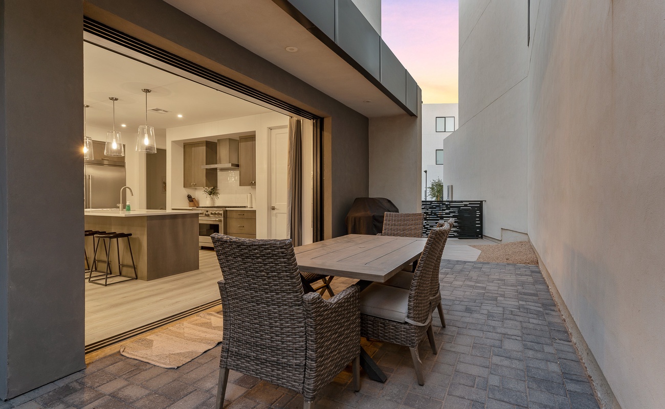 Private Patio at Sunset