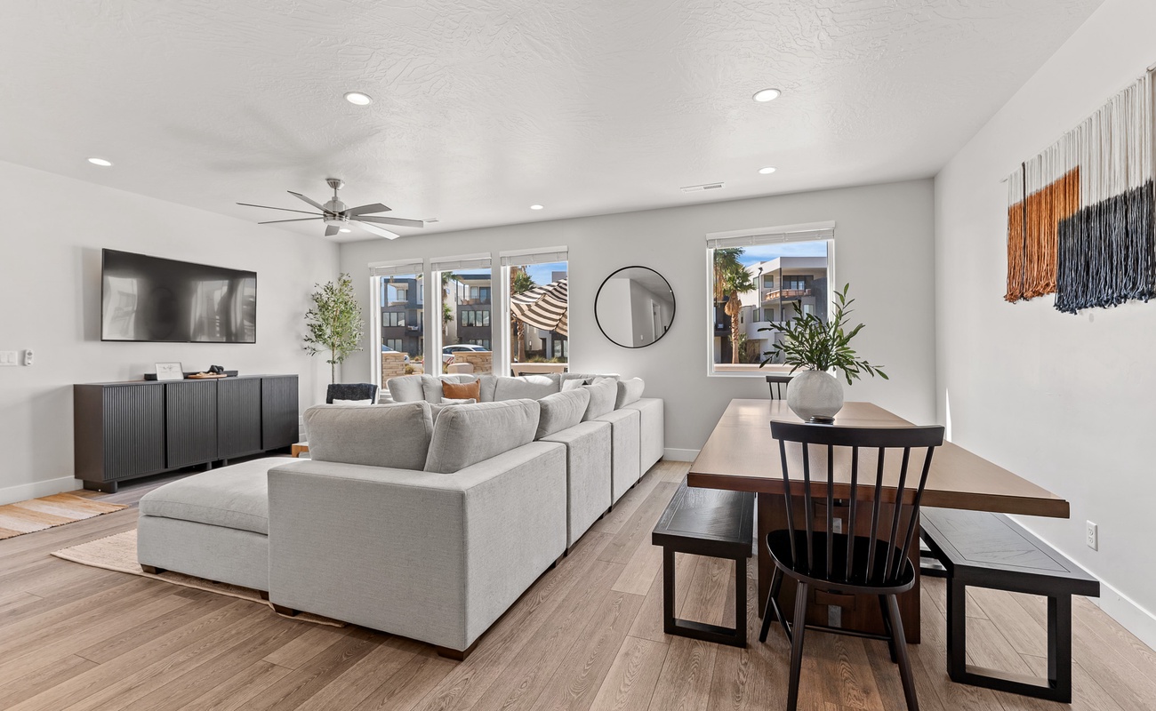 Main Level Living and Dining Areas