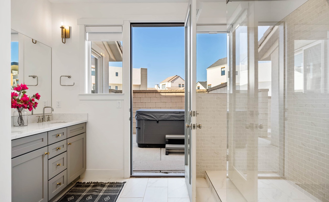 Bathroom Exit to Private Hot Tub
