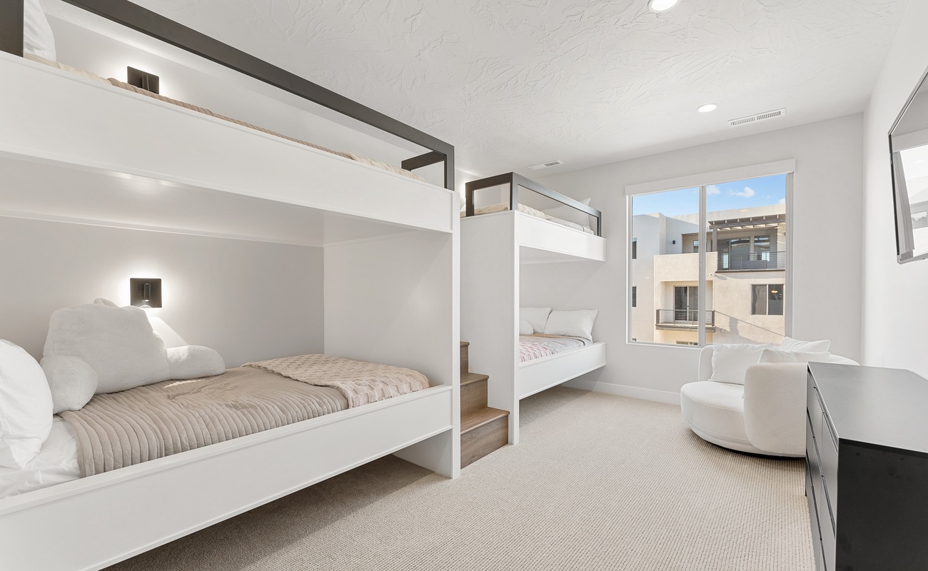 2 Double over Double Bunks