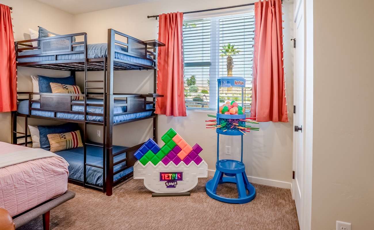 Queen Bed, T/T/T Bunk
